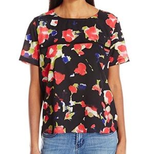 French Connection Bella Crepe Light Floral Top